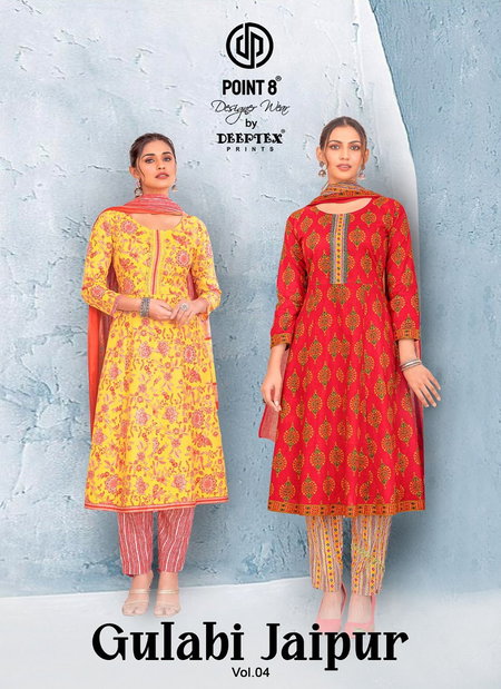 Gulabi Jaipur Vol 4 By Deeptex Cotton Printed Wholesalers Anarkali Kurtis Set In India